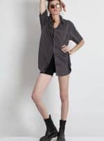 OR BUTTON SHIRT GREY WASH