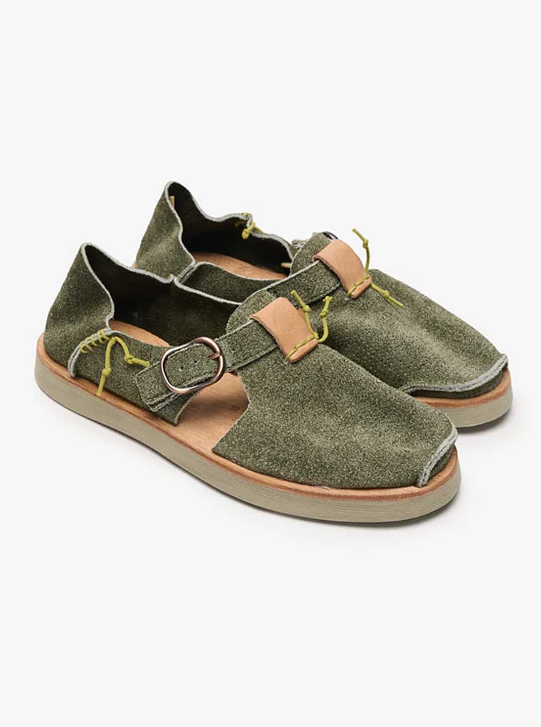 ZAMSH GREEN_0002_Layer 84 BENIRRAS ZAMSH SHOES OLIVE - Image 1