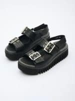 BRIGHTON buckle sandals BLACK - Image 3
