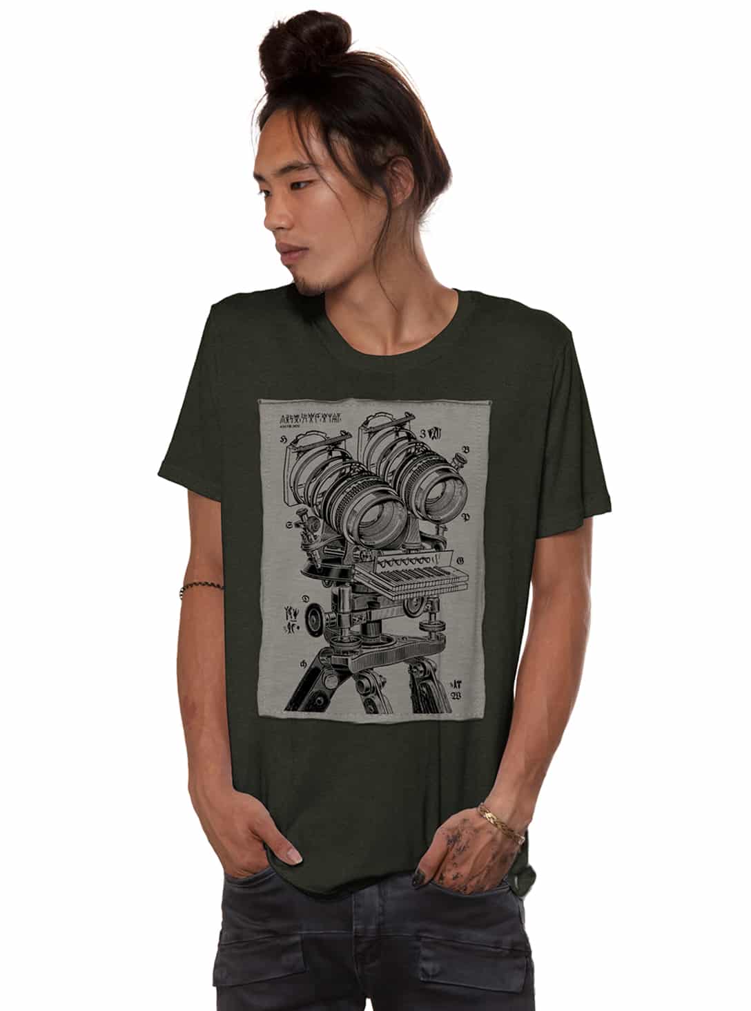 cctv olive3 CCTV MEN T olive mouline - Image 1