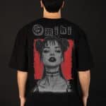 Omiki Graffiti Oversized Tee BLACK