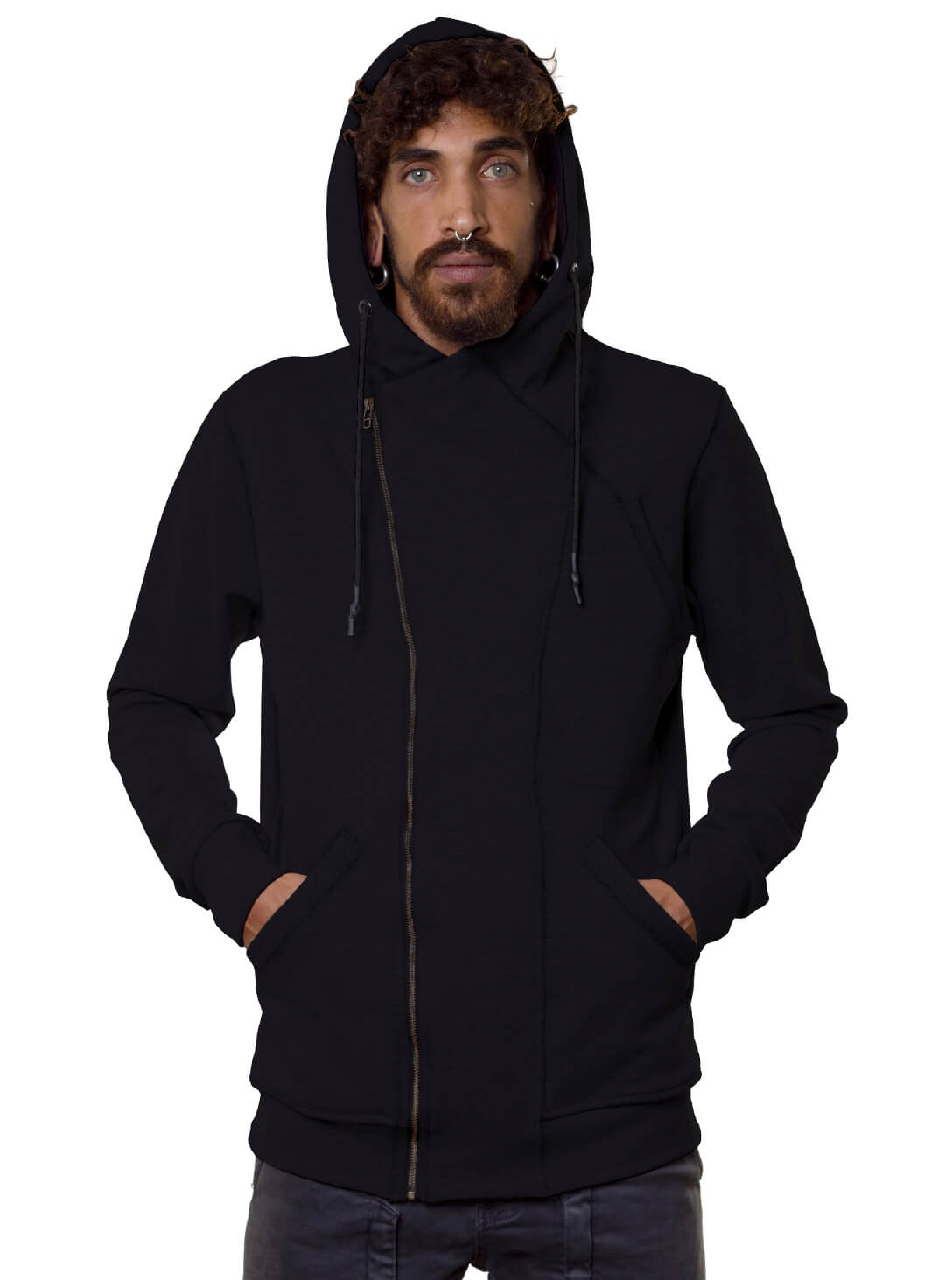 pf02 black2 pf02 MEN HOOD black - Image 1