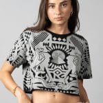 SOLOMANTRA CROP BLACK & SILVER