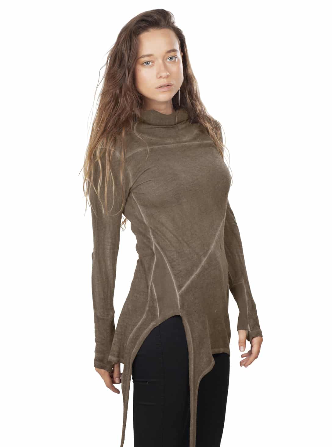 template for web agn_0009_Layer 1 nuri A SYMERTIC WOMEN'S SHIRT stone wash - Image 1