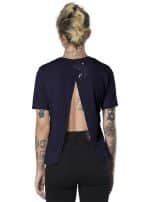 UNDER & ABOVE OPEN BACK SHIRT DARK BLUE - Image 2