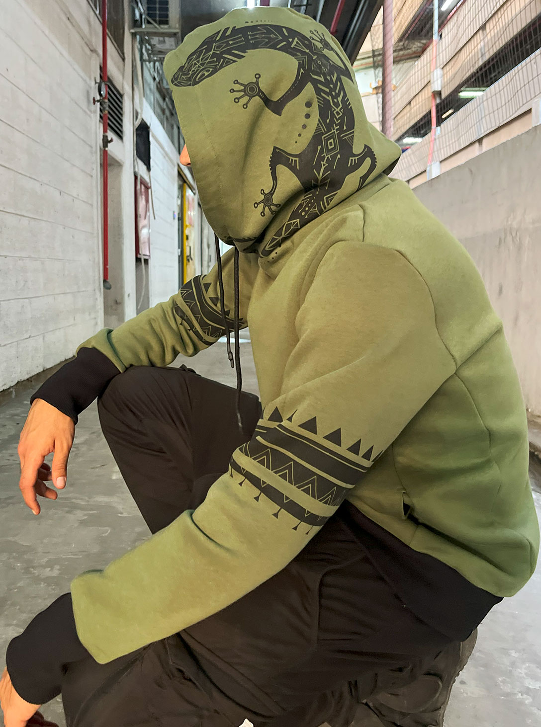 zikit-olive-4 Zikit MEN'S HOOD GREEN MEL - Image 1