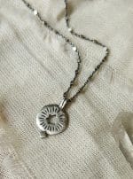 Silver Rising Star Of David Necklace