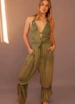 YUVAL WOMEN'S JUMPSUIT-OLIVE - Image 2