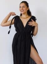 JASMIN WOMEN'S DRESS-BLACK - Image 3