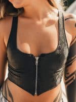 WOMEN'S SNAKE VEST BLACK