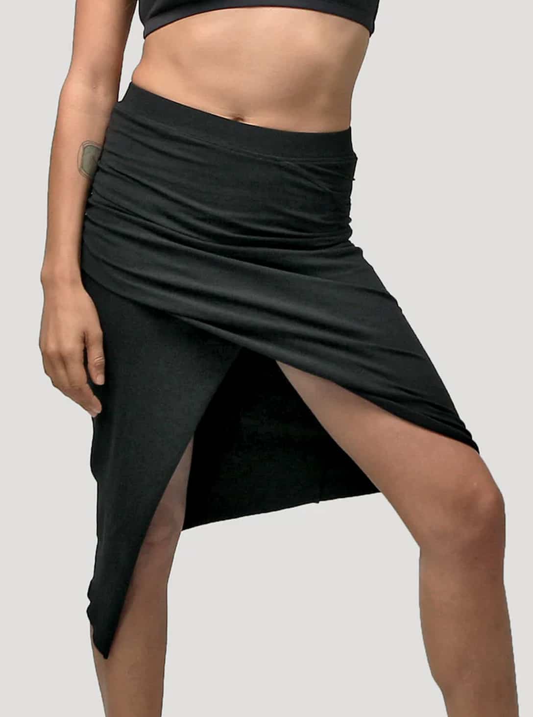 BLACK_0000_Layer 17 SHULA WOMEN'S SKIRT BLACK - Image 1