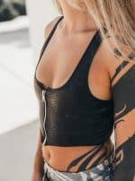 WOMEN'S SNAKE VEST BLACK - Image 2