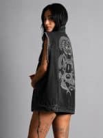 MIKO WOMEN'S DENIM BLACK VEST - Image 3