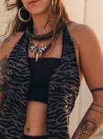 OPEN BACK ZEBRA VEST - Image 3