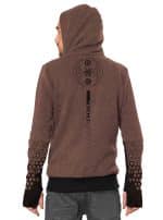 Saito MEN'S HOOD-BROWN TIE DYE