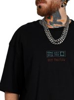 SET THE FLOW MEN'S T-SHIRT BLACK - Image 4