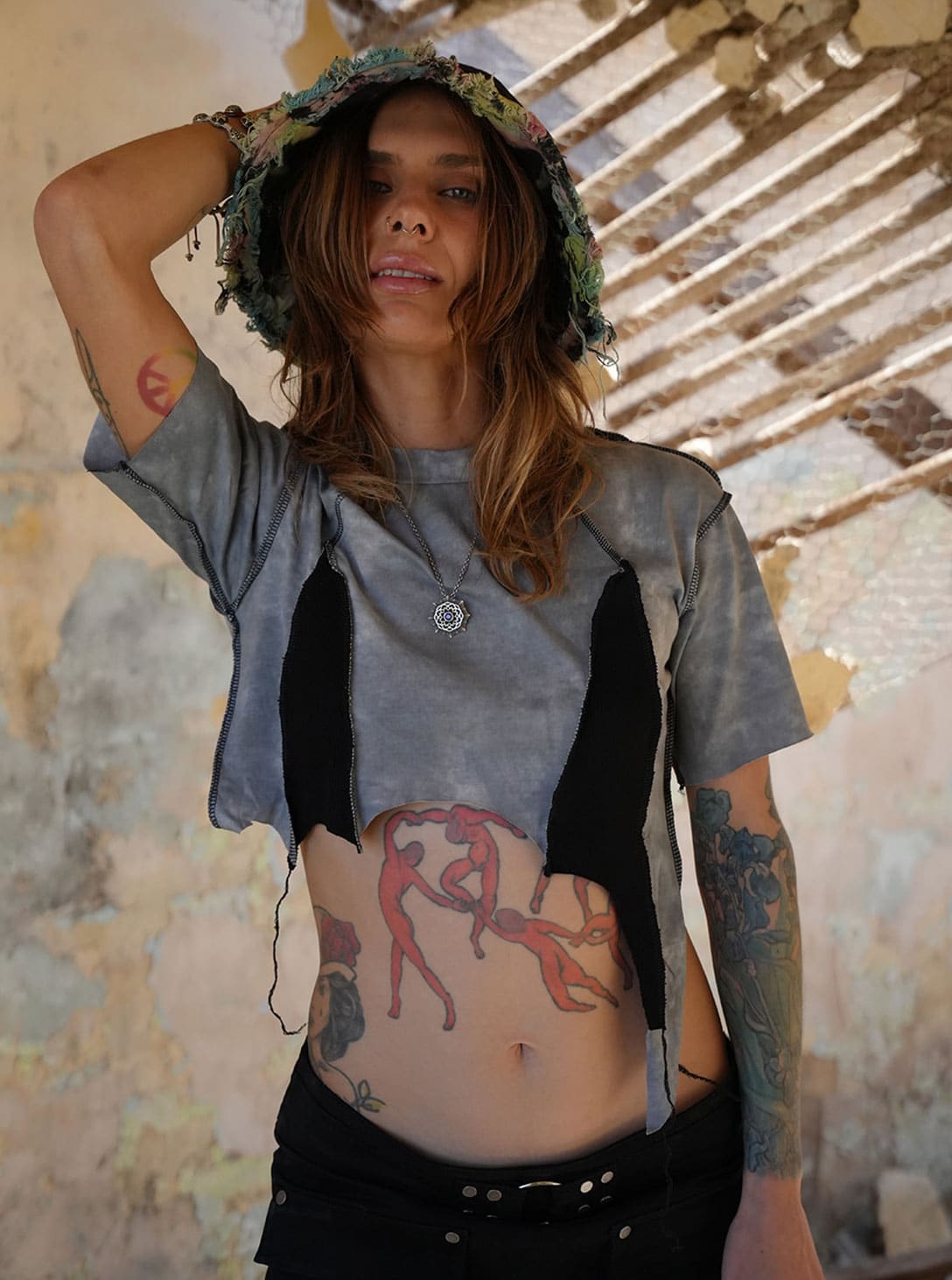 cheeta-black-1 SONIC CROP TOP GREY TIE DYE - Image 1
