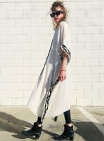 LONG OPEN PONCHO OFFWHITE - Image 10