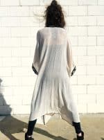 LONG OPEN PONCHO OFFWHITE - Image 11