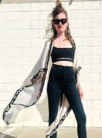 LONG OPEN PONCHO OFFWHITE - Image 2