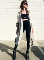 LONG OPEN PONCHO OFFWHITE - Image 7