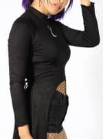 POLLY WOMEN LONG SHIRT-BLACK - Image 4