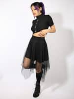 DARK PIXIE WOMEN'S SKIRT-BLACK - Image 4