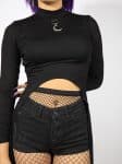 POLLY WOMEN LONG SHIRT-BLACK