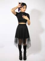 DARK PIXIE WOMEN'S SKIRT-BLACK - Image 6