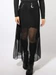 MOON WOMEN'S SKIRT- BLACK DOTS