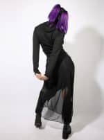 MOON WOMEN'S SKIRT- BLACK DOTS - Image 2