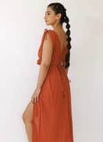 JASMIN WOMEN'S DRESS-ORANGE - Image 2
