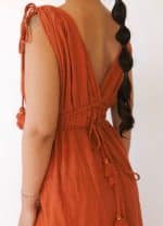 JASMIN WOMEN'S DRESS-ORANGE - Image 4