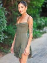 FAIRY CUP MINI DRESS OLIVE - Image 5