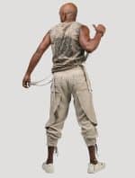 FREDDY MEN PANTS WITH STRAPS NATURAL - Image 8