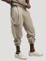 FREDDY MEN PANTS WITH STRAPS NATURAL - Image 9