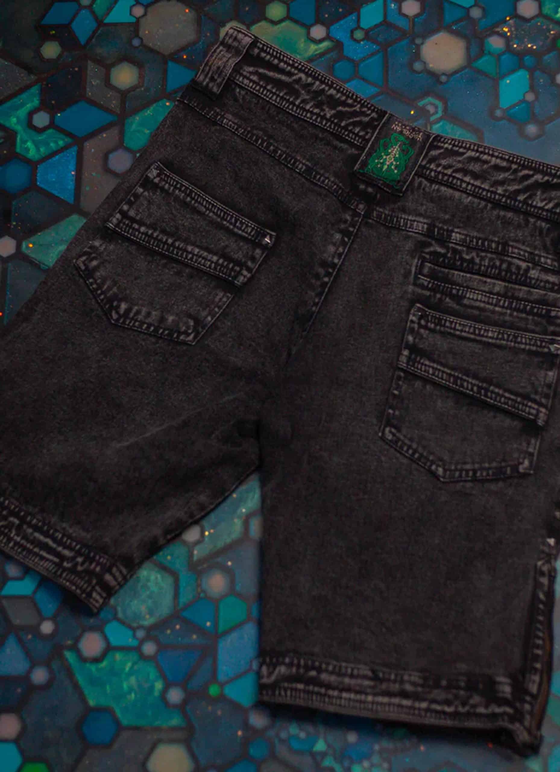 Flying20Shorts-STONEBLAST20BLACK20DENIM_0001_Layer2014201201-1.jpg MEN'S Shorts-STONEBLAST BLACK DENIM - Image 1