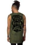 MIKO OLIVE TIE DYE- MEN'S TANK TOP