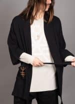 NUNU MIDI KIMONO BLACK - Image 3