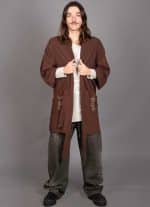 NUNU MIDI KIMONO BROWN - Image 5