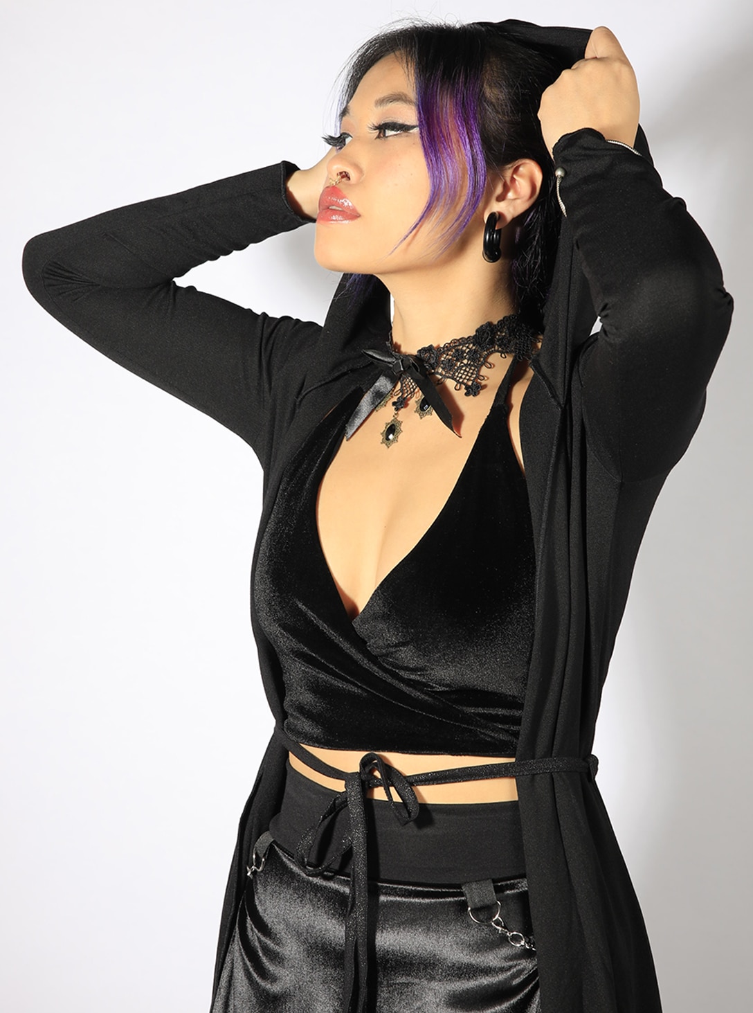 OMEN-BLACK-4-1.jpg OMEN WOMEN'S CARDIGAN BLACK - Image 1