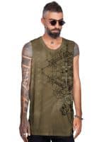 RYOMA MEN'S TANK TOP-OLIVE T.D