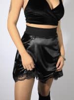 VAMPIRA WOMEN'S SKIRT-BLACK VELVET - Image 3