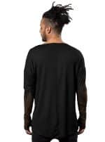 YOSHINORI MEN'S LONG SHIRT BLACK - Image 2