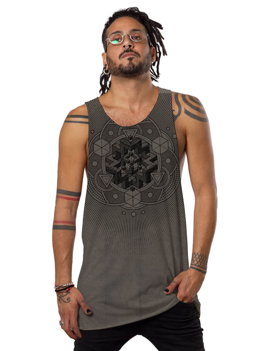 cube tt moka_0001_Layer 11.jpg CUBE MEN'S TANK - MOKA - Image 1