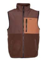 AUF DECK MEM FLEECE VEST DARK COFFEE