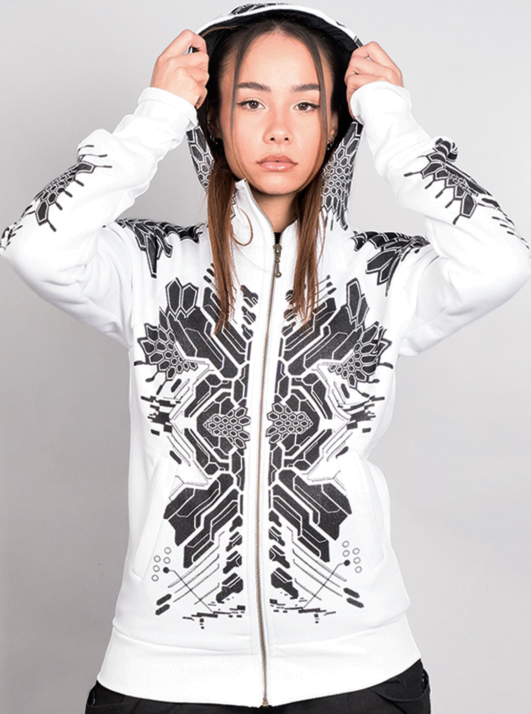 white-2-1.jpg FUSHICHO WOMEN'S HOOD Dirty - Image 1