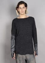 YOSHINORI MEN'S LONG SHIRT BLACK TEX - Image 7