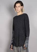YOSHINORI MEN'S LONG SHIRT BLACK TEX - Image 6